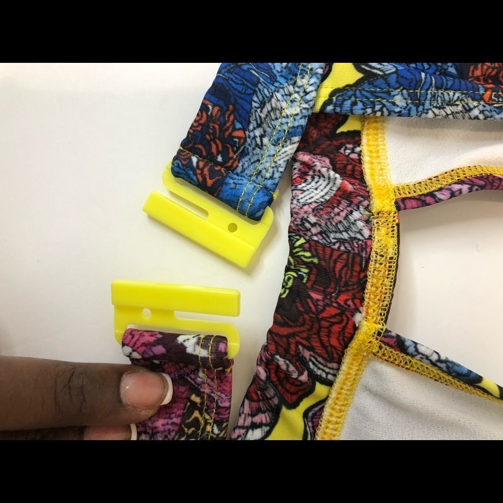 ASOS Swim floral bikini swim top size 6 - Picture 7 of 12